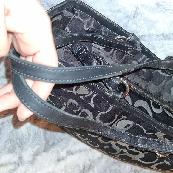 Coach Black and Gray 06' Baby Bag with Signature Monogram - Picture 3 of 16